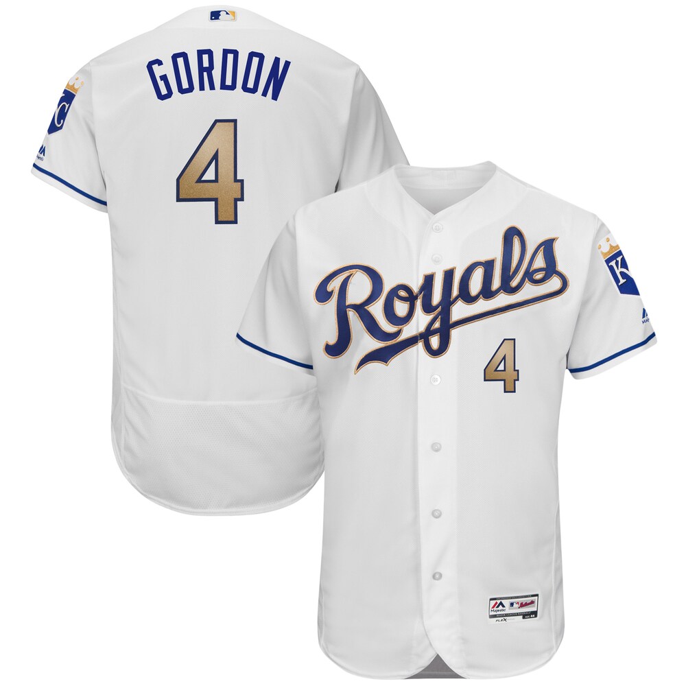 Alex Gordon Kansas City Royals Majestic 2017 Home Flex Base Jersey - White