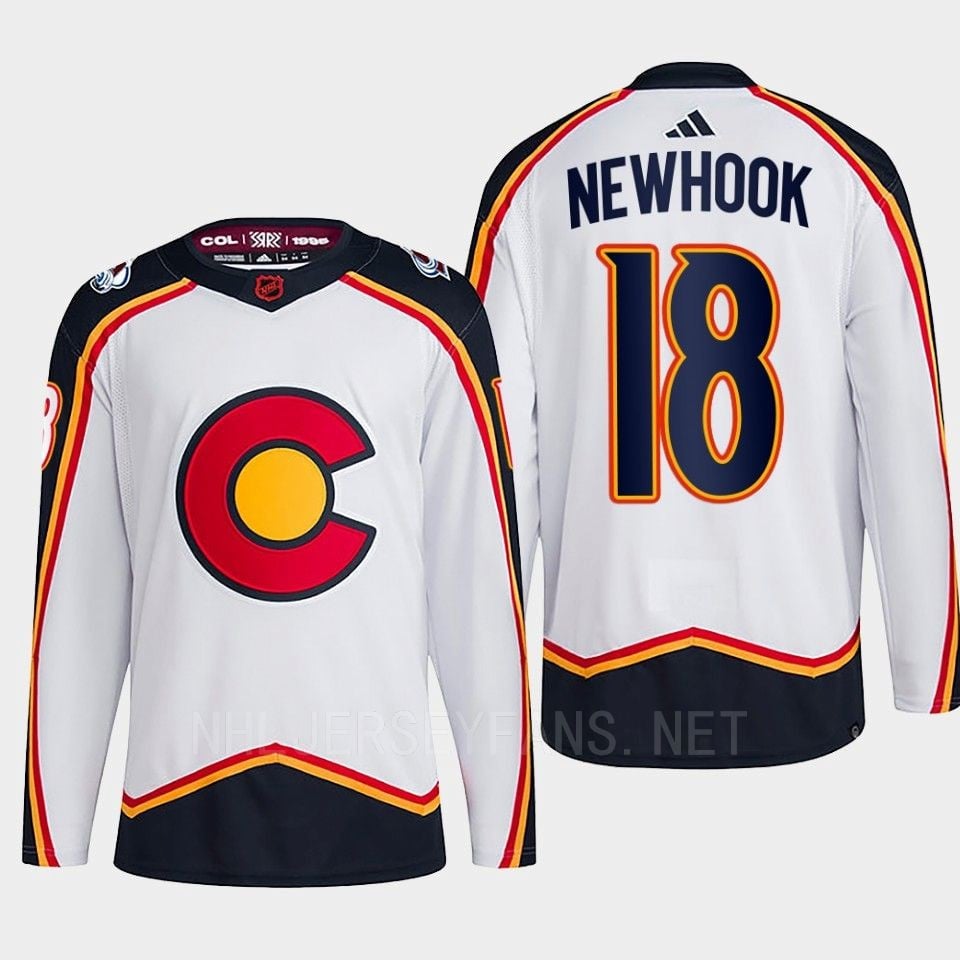 Alex Newhook 18 Reverse Retro 2.0 2022 Colorado Avalanche White Hockey Jersey Primegreen - JS121 