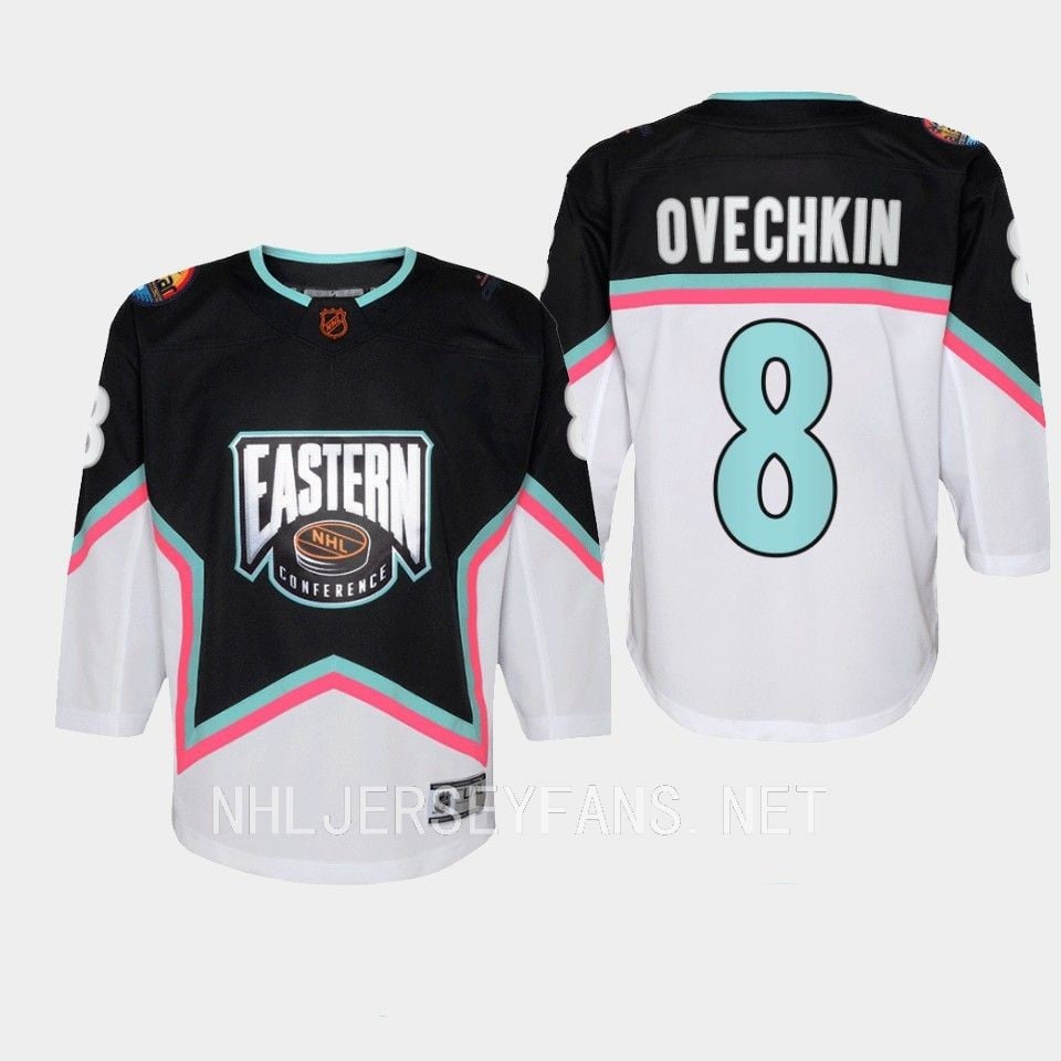 Alternative view of Alex Ovechkin 8 Washington Capitals 2023 All-Star Game Jersey Black Equipment - JS357 