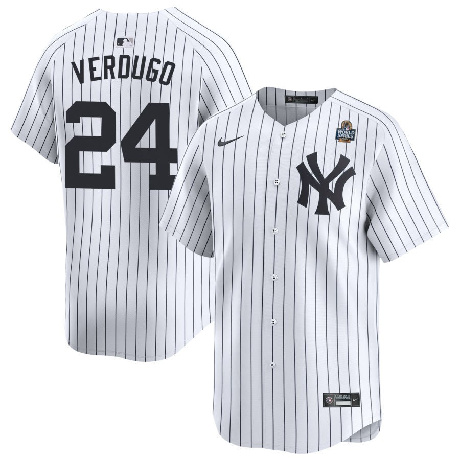 Alex Verdugo 24 New York Yankees 2024 World Series Home Limited Player Men Baseball Jersey - White 