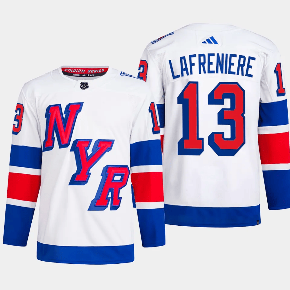 Alexis Lafreniere 13 New York Rangers 2024 Stadium Series Primegreen Men Hockey Jersey - White - JS396 
