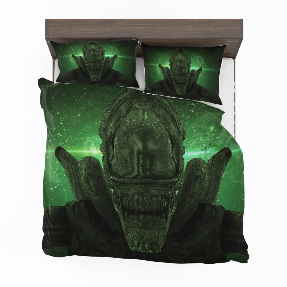 Alternative view of Alien Covenant Movie Xenomorph Bedding Set - Custom Bedding Set