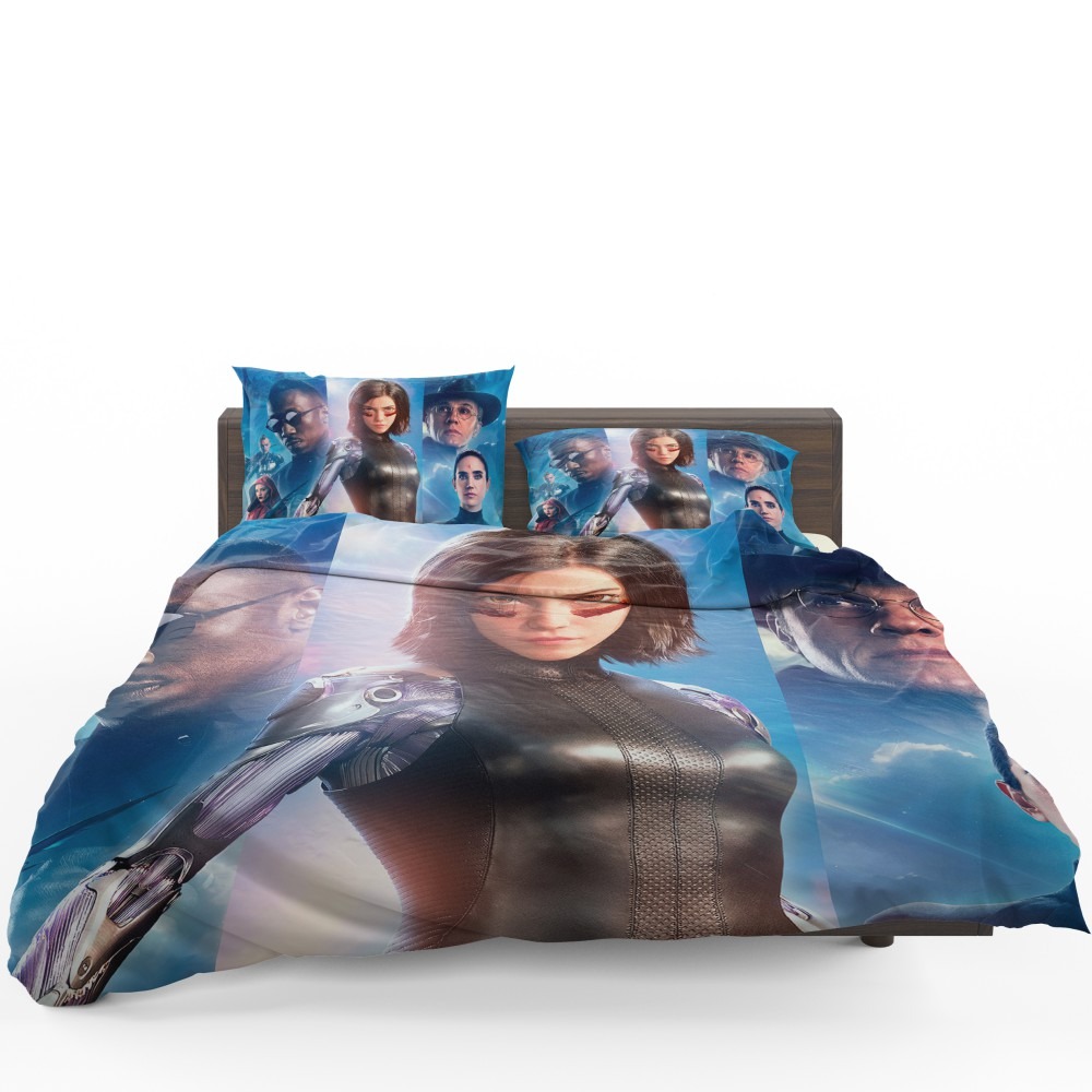 Alita Battle Angel Movie Christoph Waltz Jennifer Connelly Mahershala Ali Bedding Set - Custom Bedding Set
