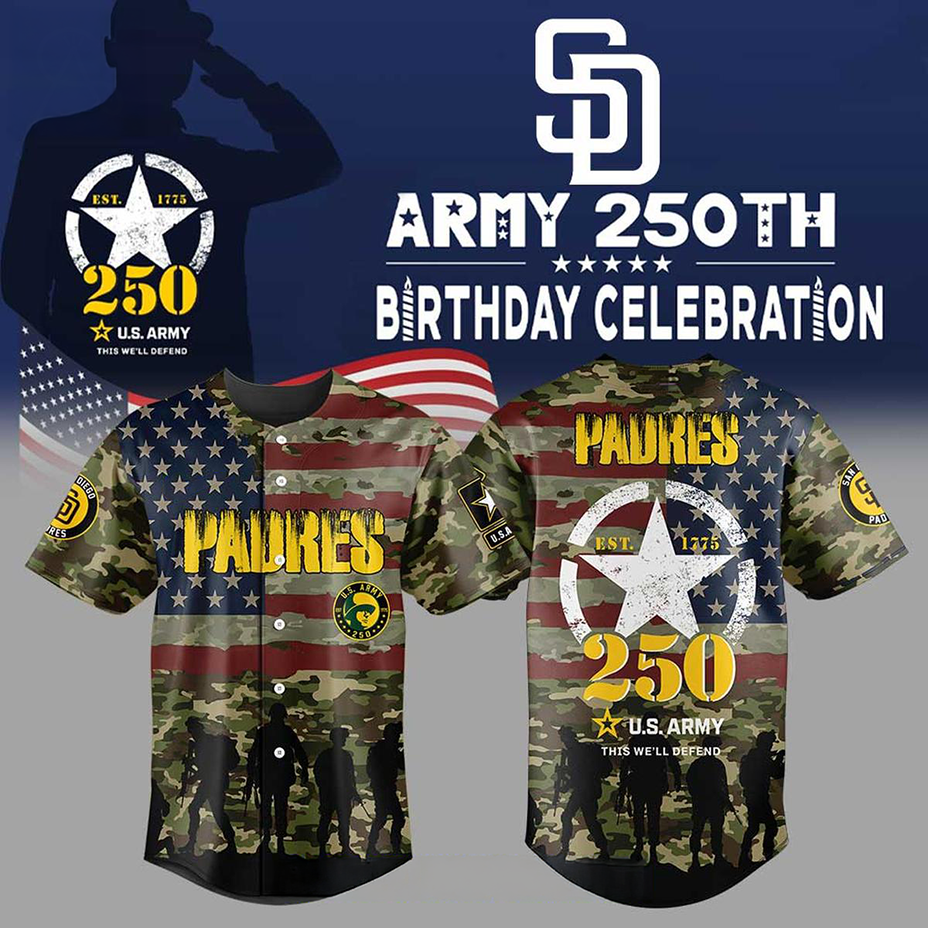 All Team Mlb X 250th Anniversary U.s. Army Baseball Jersey Eternal Spirit Of Valor
