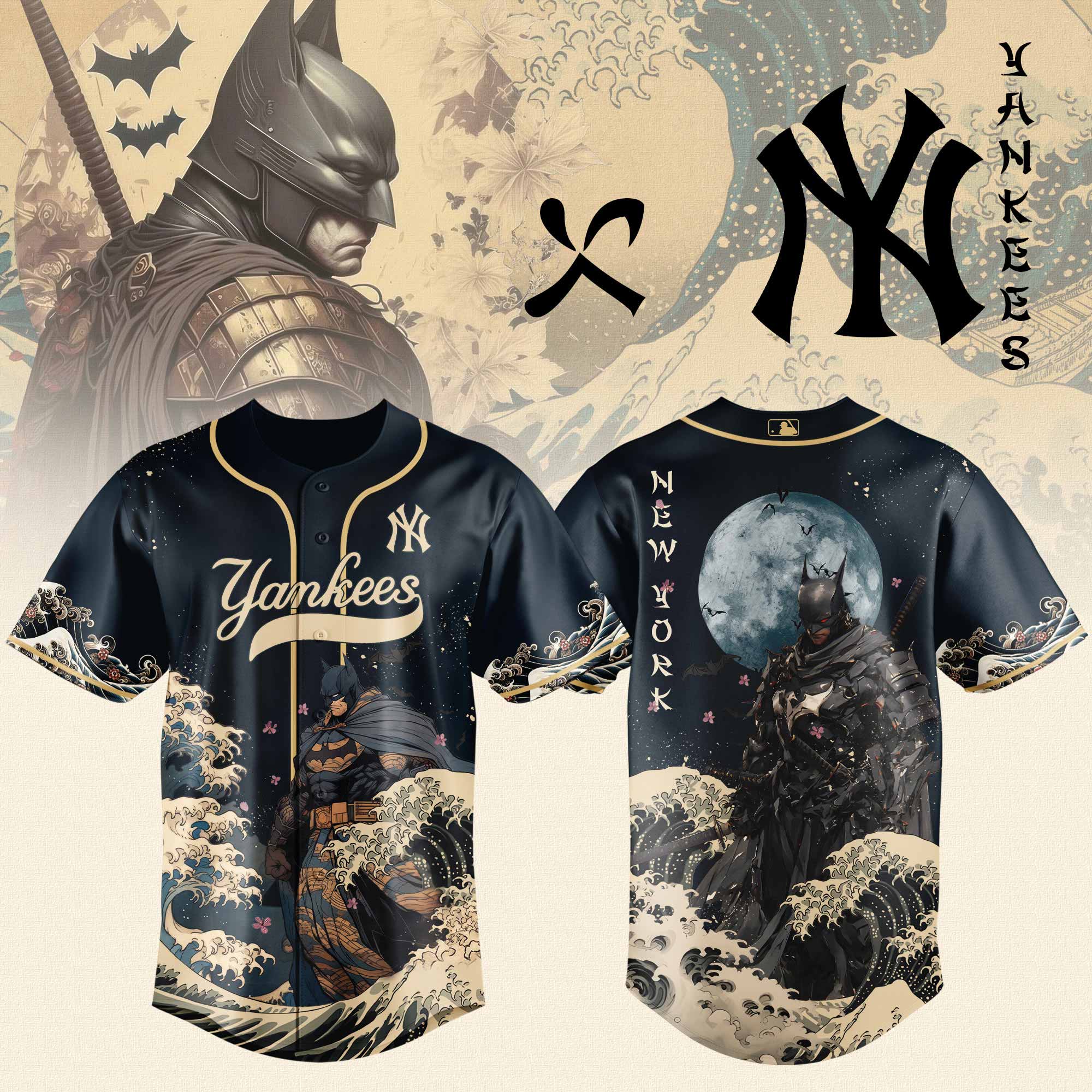 Alternative view of All Team Mlb X Batman Night Mlb Collaboration Baseball Jersey