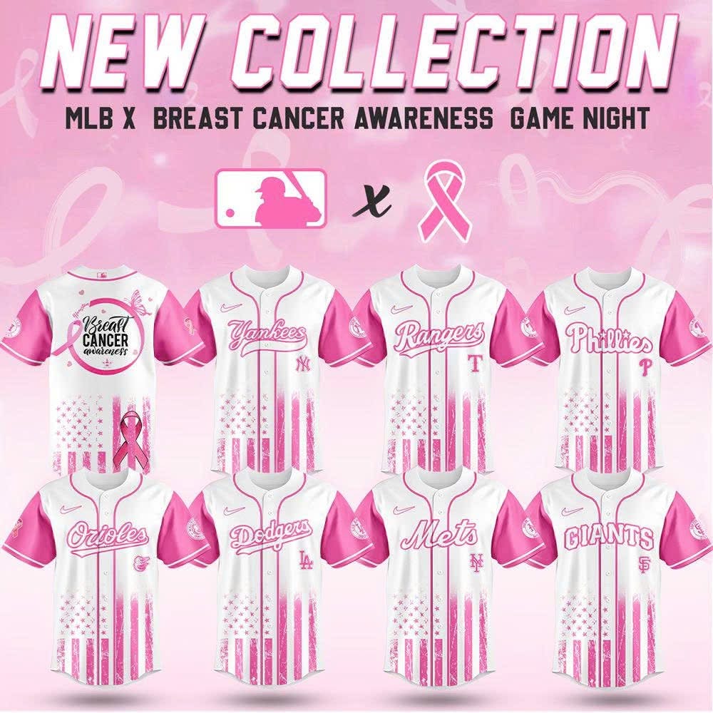 All Team Mlb X Breast Cancer Awareness Month Hope In Pink Baseball Jersey