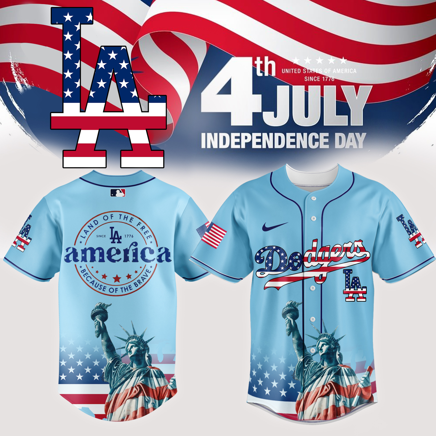 All Team Mlb X Independence Day Baseball Jersey