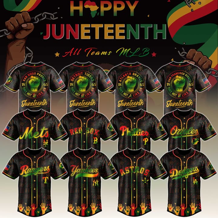 All Team Mlb X Juneteenth Freedom Collection Baseball Jersey 2025