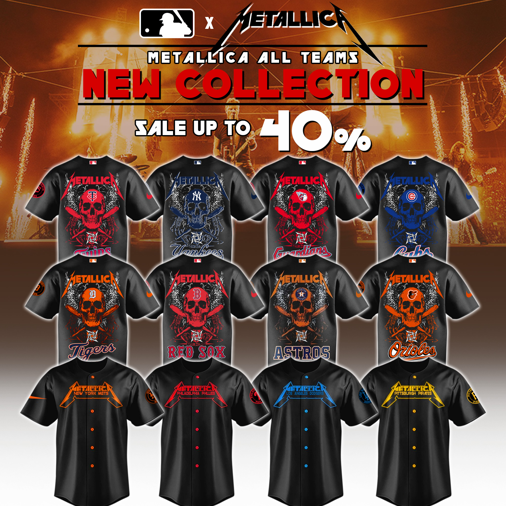 All Team Mlb X Metallica Baseball Jersey