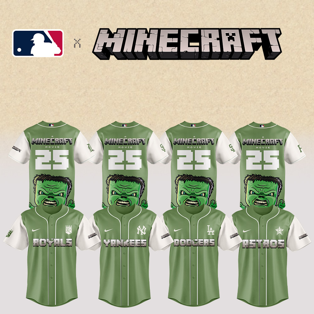 All Team Mlb X Minecraft Movie Baseball Jersey