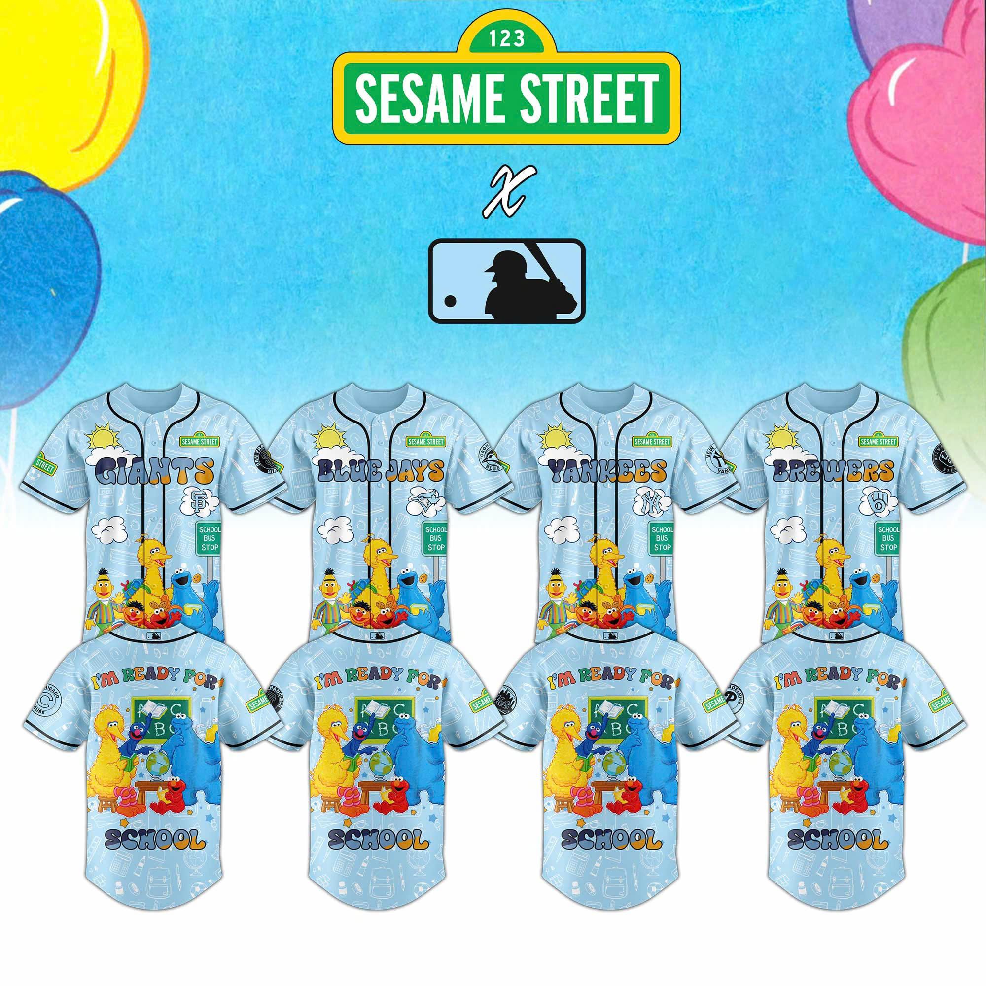 All Team Mlb X Sesame Street Baseball Jersey