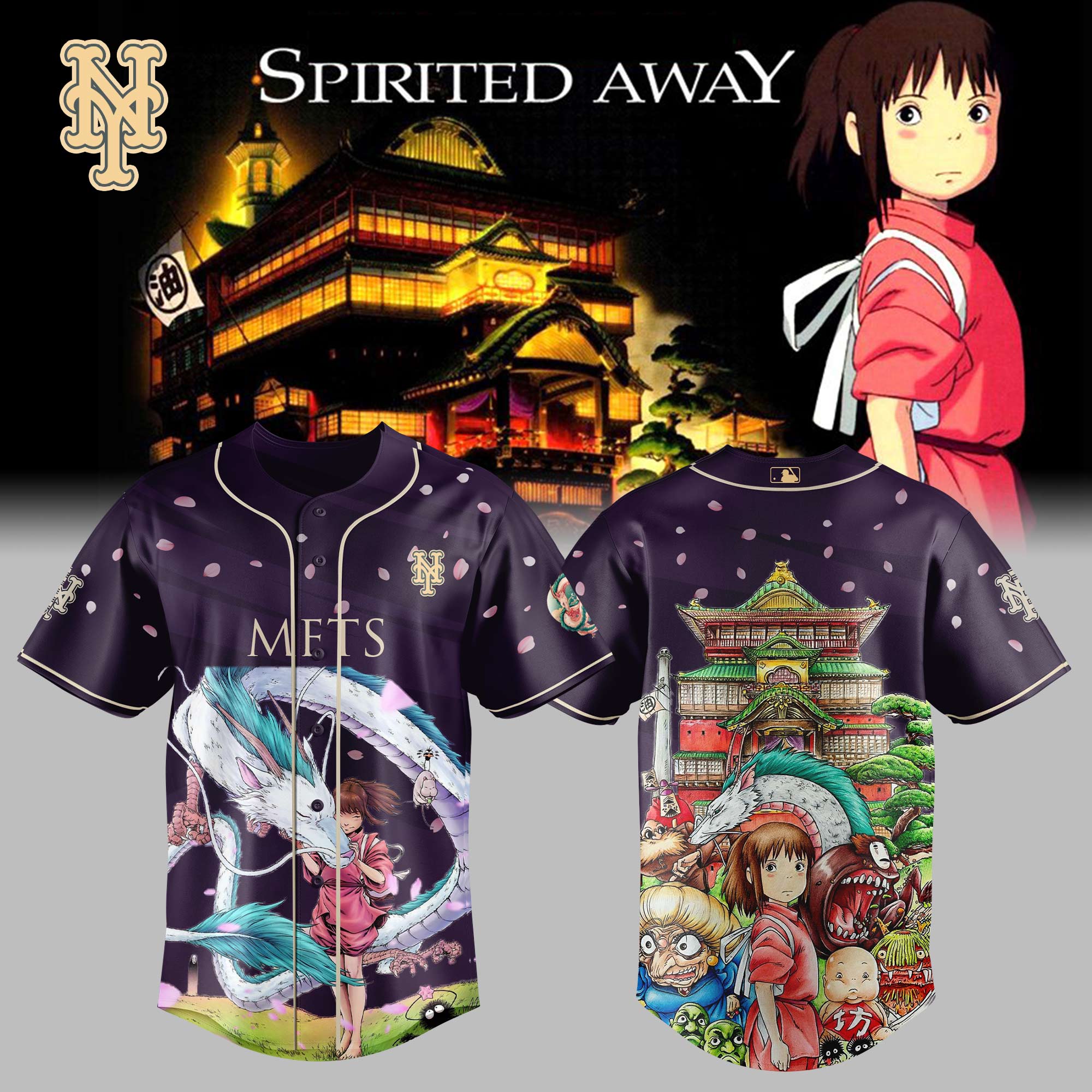 Alternative view of All Team Mlb X Spirited Away Baseball Jersey