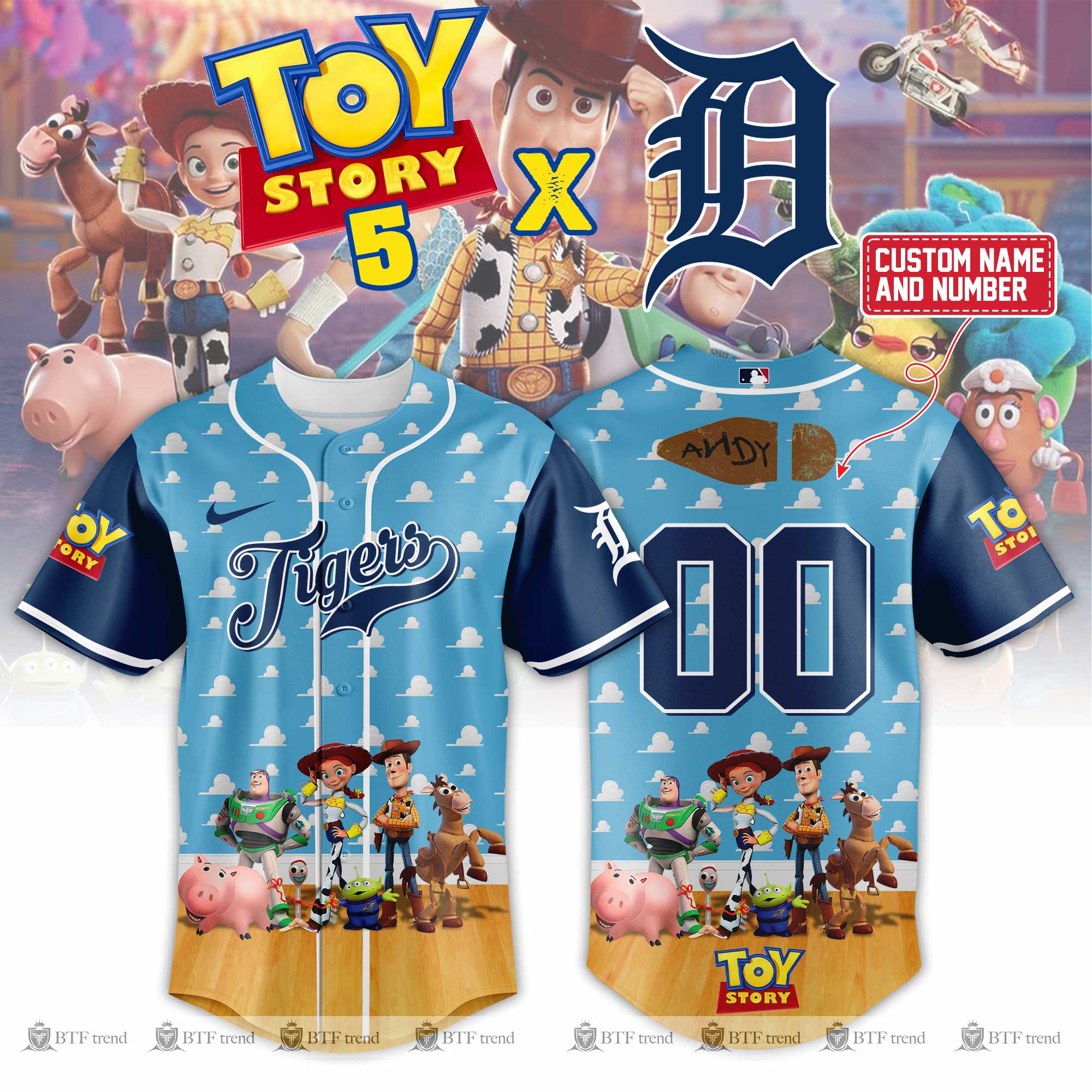 All Team Mlb X Toy Story Night Game Baseball Jersey
