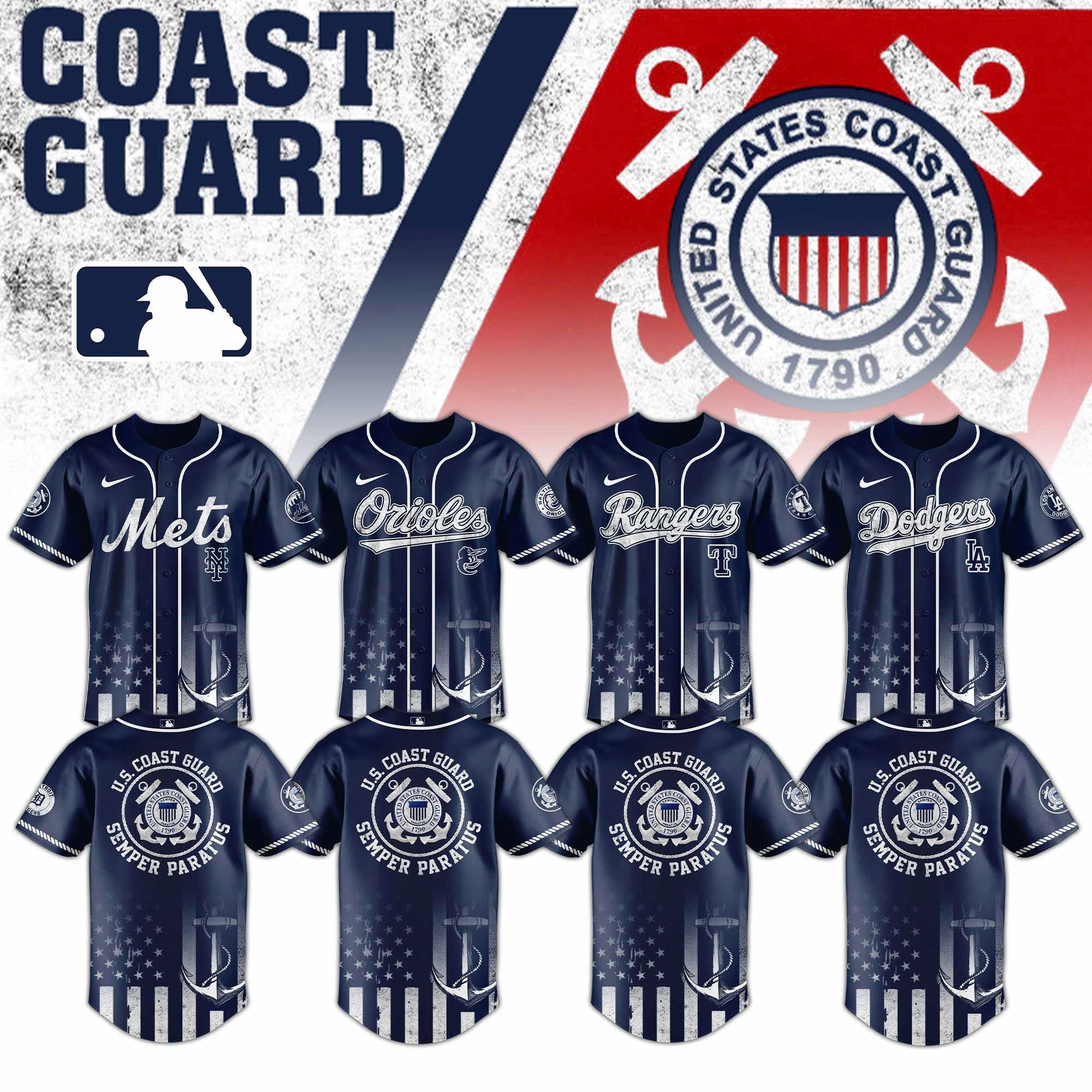 All Team Mlb X Usa Coast Guard Baseball Jersey