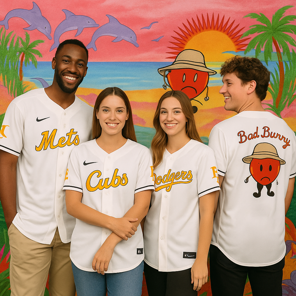 Alternative view of All Team Mlb X X Bad Bunny Baseball Jersey Colab