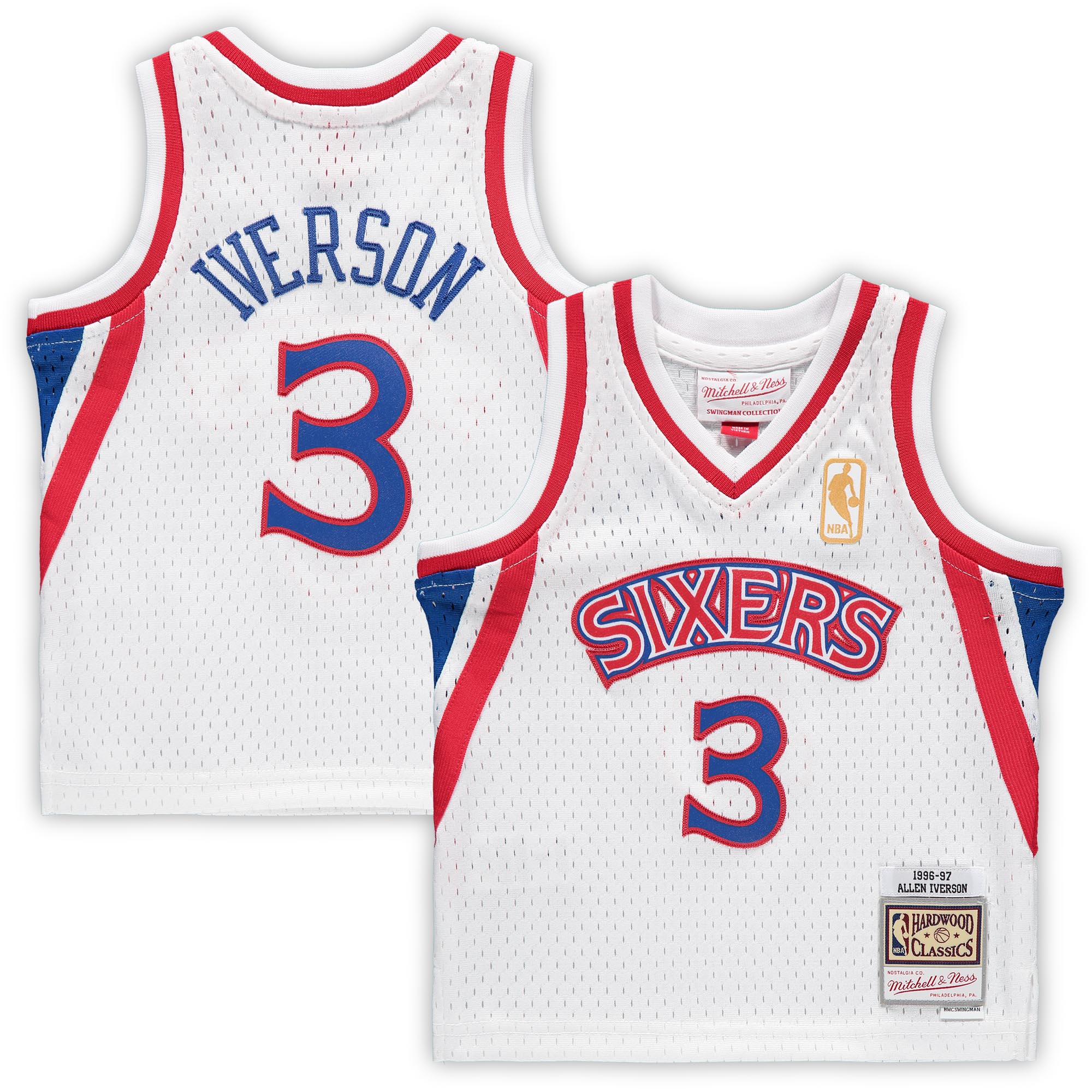 Allen Iverson Philadelphia 76ers Mitchell & Ness Infant 1996/97 Hardwood Classics Retired Player Basketball Jersey - White