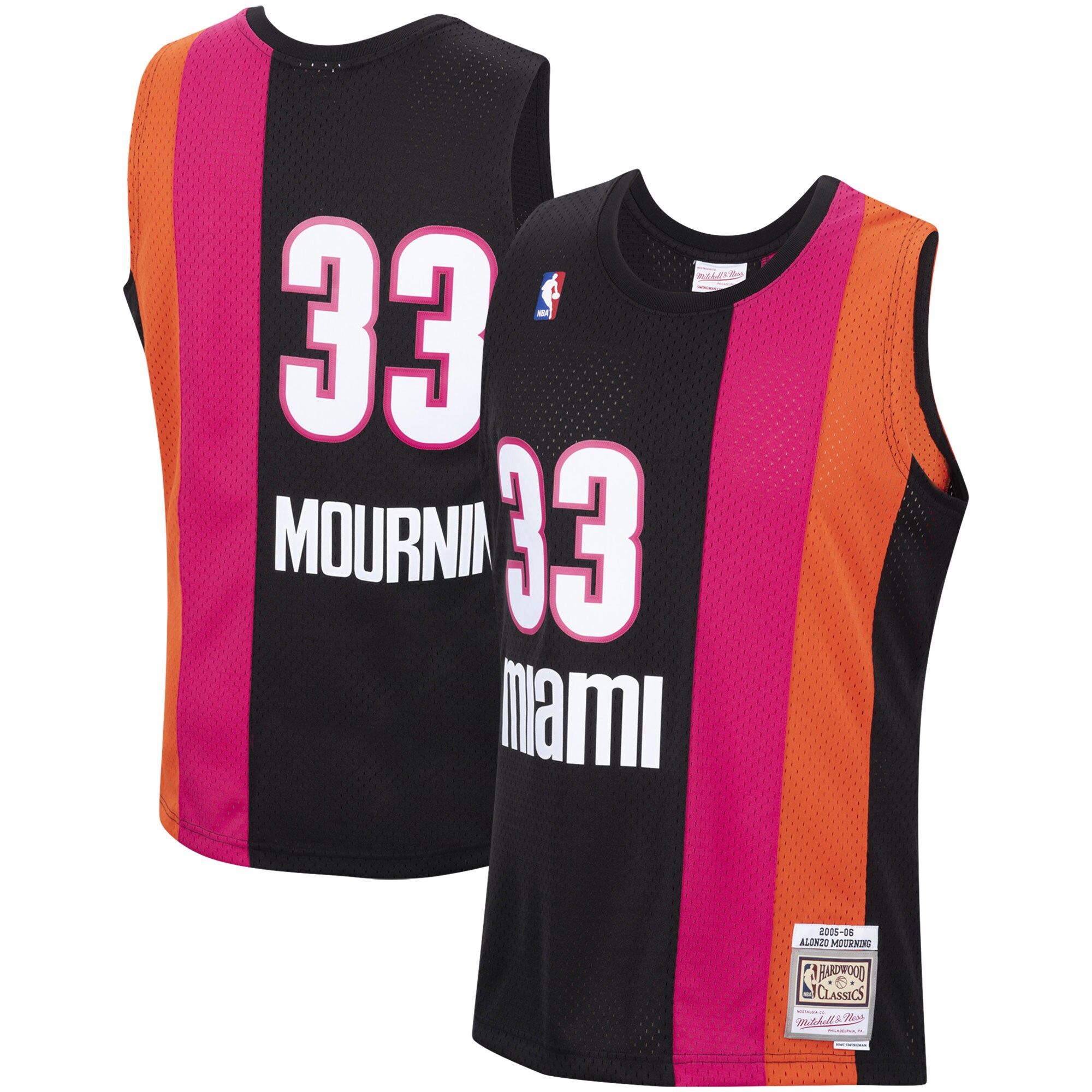 Alonzo Mourning Miami Heat Mitchell & Ness 2005/2006 Hardwood Classics Swingman Basketball Jersey - Black