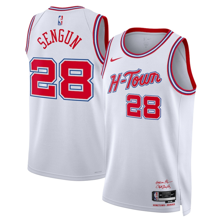 Alperen Sengun 28 Houston Rockets 2023/24 City Edition Swingman Basketball Jersey - White - JS901 