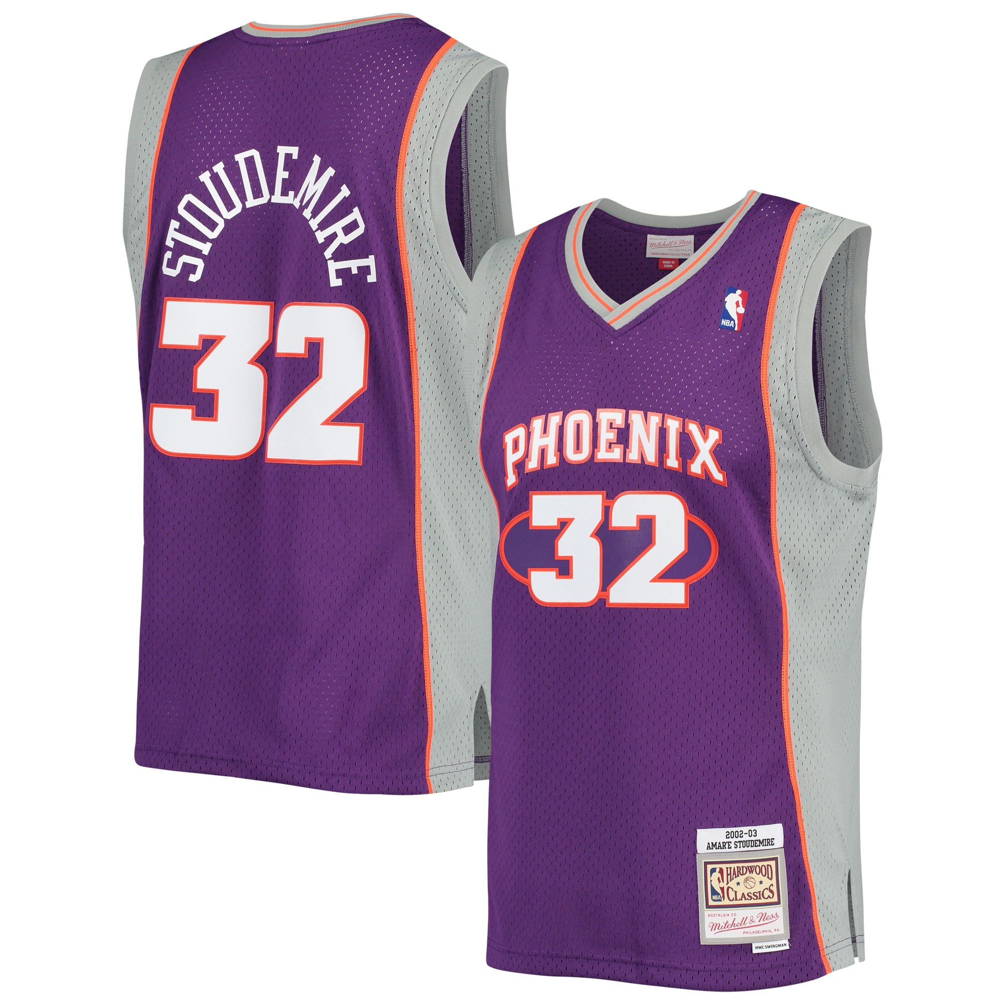 Amar'e Stoudemire Phoenix Suns Mitchell & Ness 2001/02 Hardwood Classics Swingman Jersey - Purple