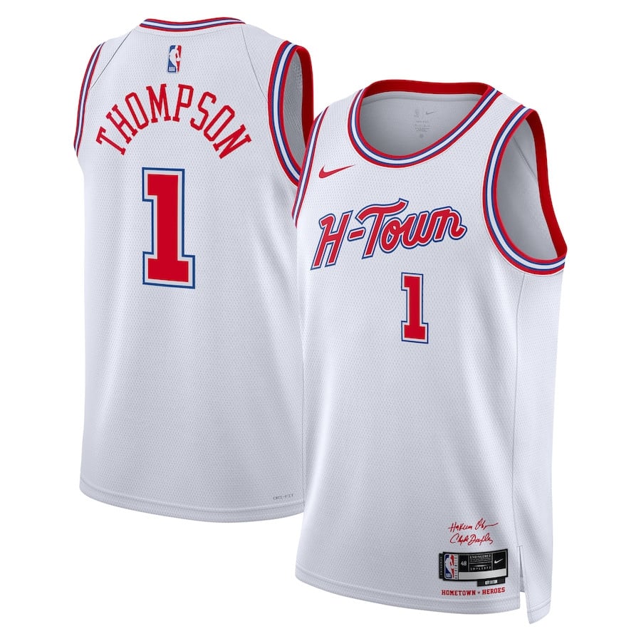 Amen Thompson 1 Houston Rockets 2023/24 City Edition Swingman Jersey - White - JS583 