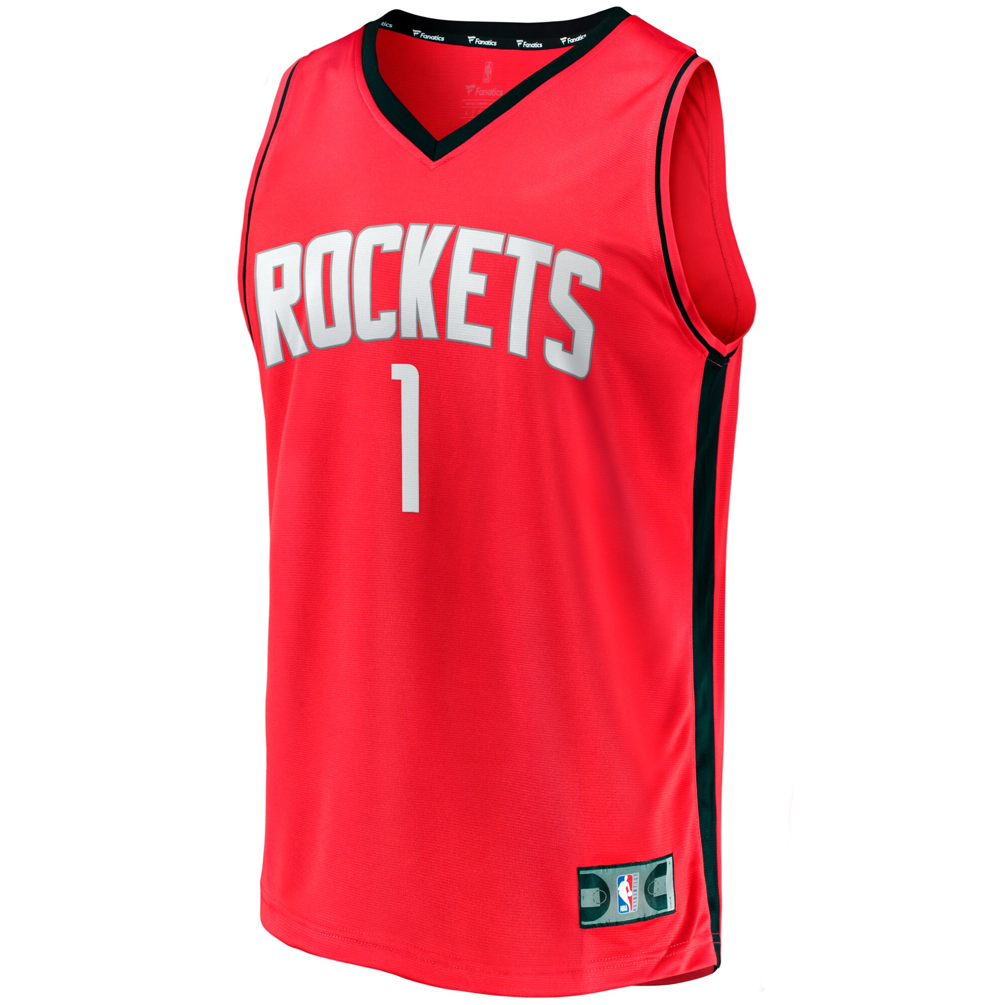 Alternative view of Amen Thompson Houston Rockets Fanatics Fast Break Replica Jersey - Icon Edition - Red