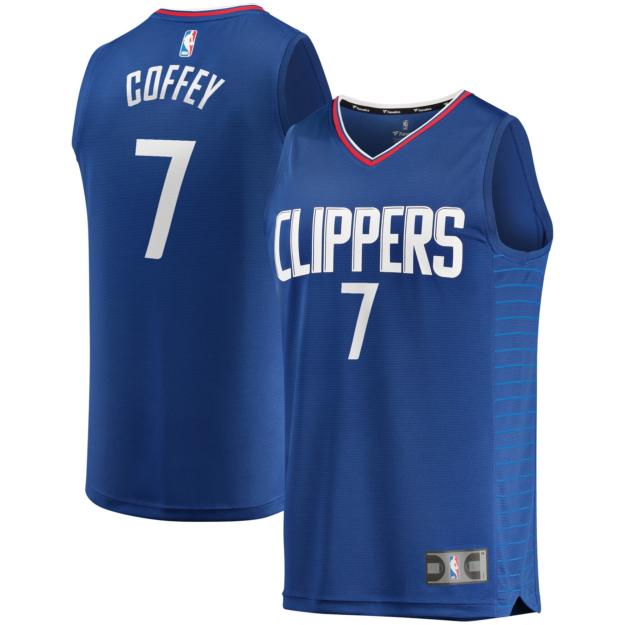 Amir Coffey La Clippers Fanatics Fast Break Replica Basketball Jersey Royal - Icon Edition