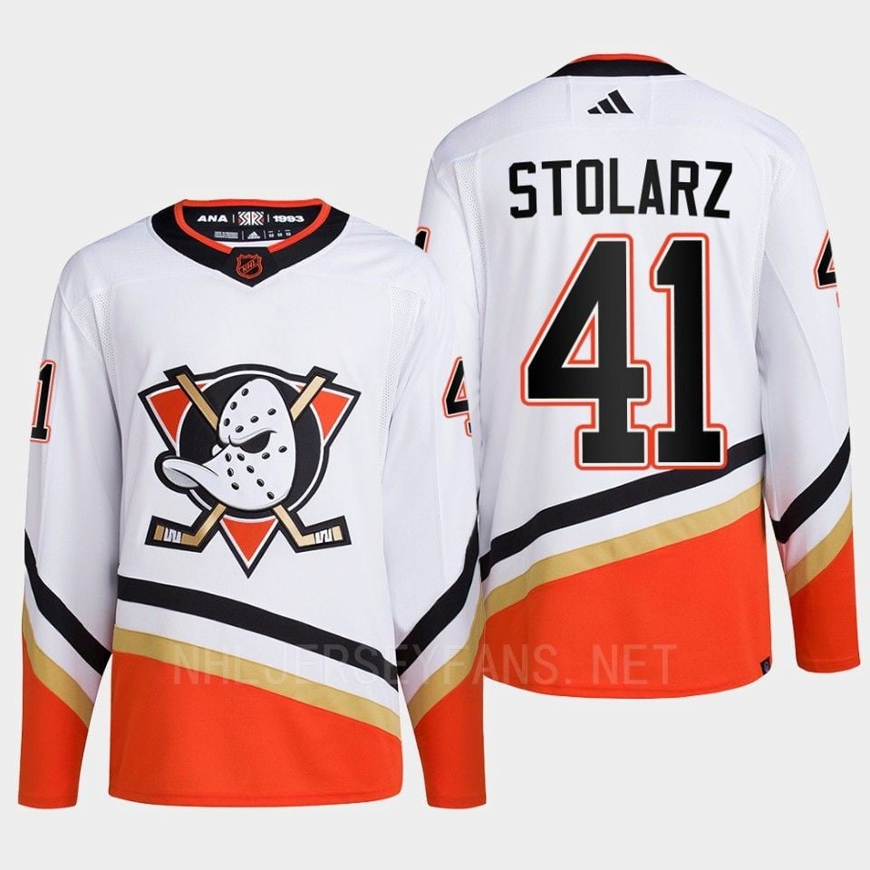 Anaheim Ducks 2022 Reverse Retro 2.0 Anthony Stolarz 41 White Primegreen Hockey Jersey Men's - JS913 