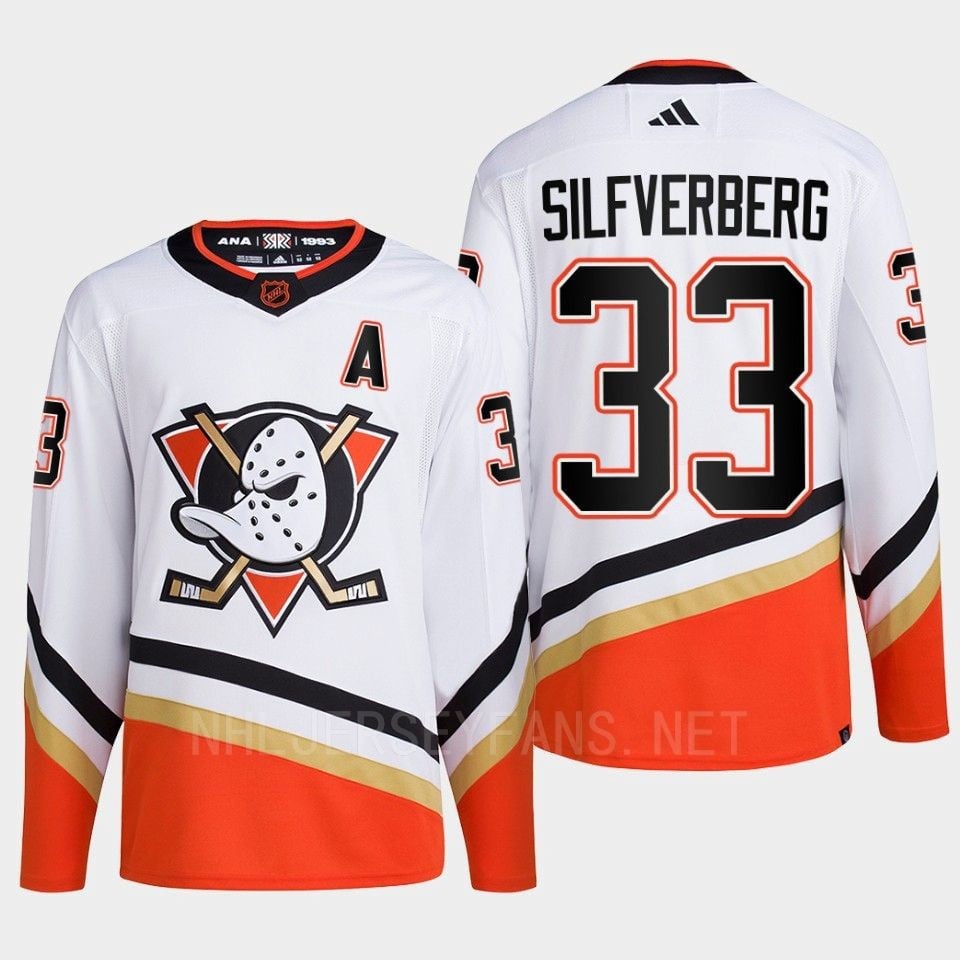 Anaheim Ducks 2022 Reverse Retro 2.0 Jakob Silfverberg 33 White Primegreen Hockey Jersey Men's - JS622 