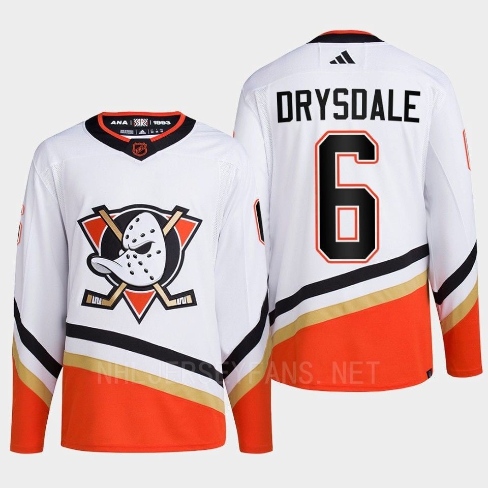 Anaheim Ducks 2022 Reverse Retro 2.0 Jamie Drysdale 6 White Primegreen Hockey Jersey Men's - JS244 
