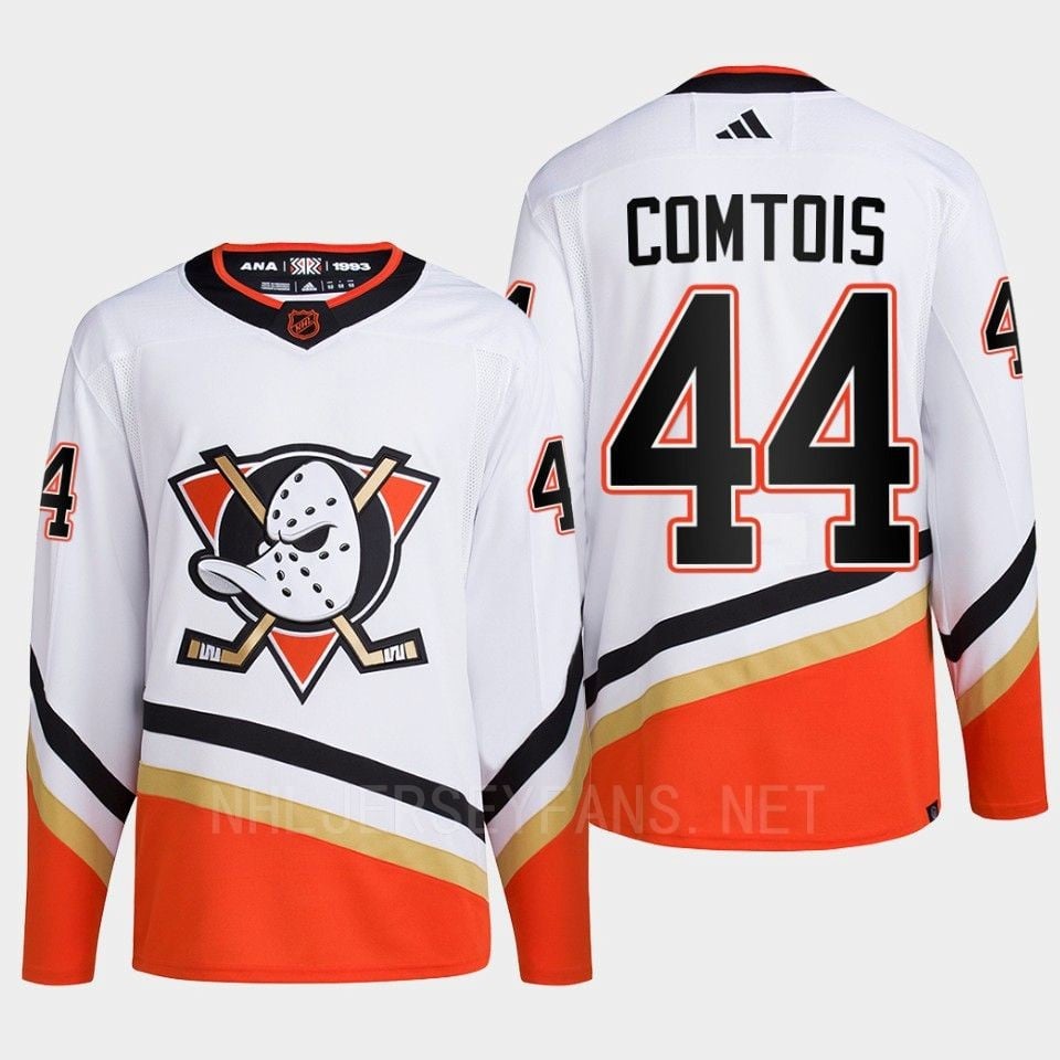 Anaheim Ducks 2022 Reverse Retro 2.0 Max Comtois 44 White Primegreen Hockey Jersey Men's - JS669 