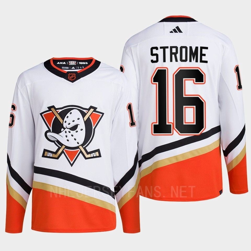 Anaheim Ducks 2022 Reverse Retro 2.0 Ryan Strome 16 White Primegreen Hockey Jersey Men's - JS911 
