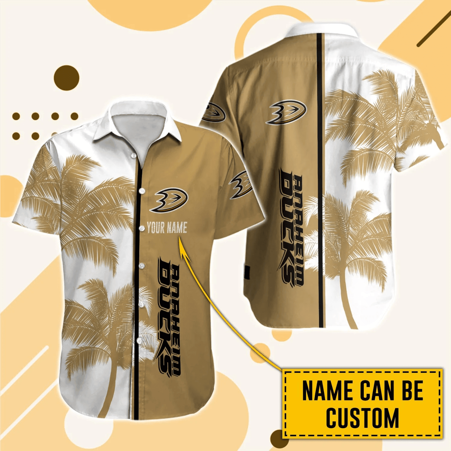 Alternative view of Anaheim Ducks Hawaiian Shirt And Set - Customized - JS633 