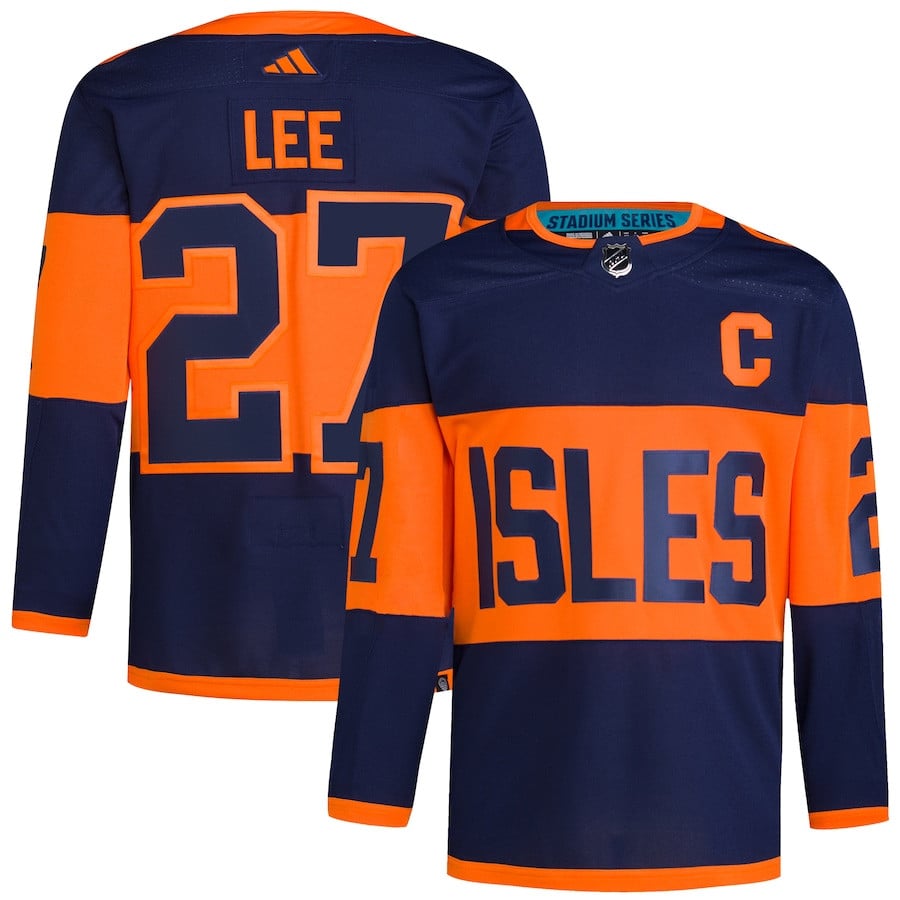 Anders Lee 27 New York Islanders 2024 Stadium Series Primegreen Men Hockey Jersey - Navy - JS924 
