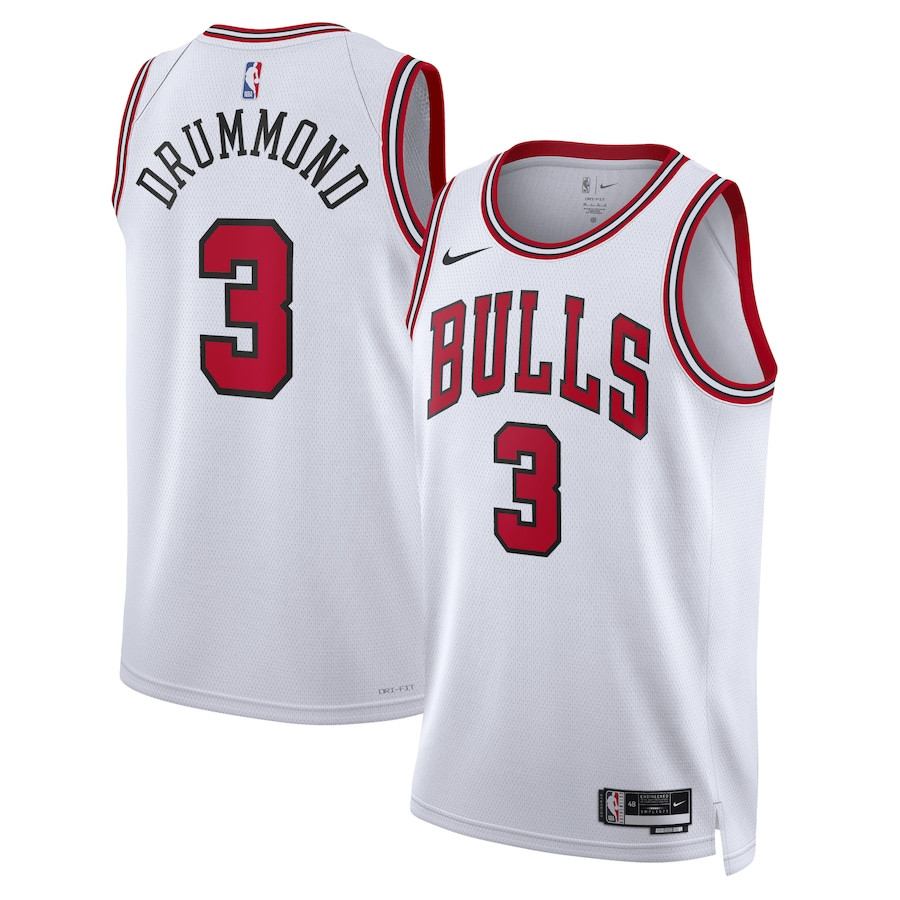 Andre Drummond 3 Chicago Bulls Unisex Swingman Basketball Jersey - Association Edition - White - JS574 