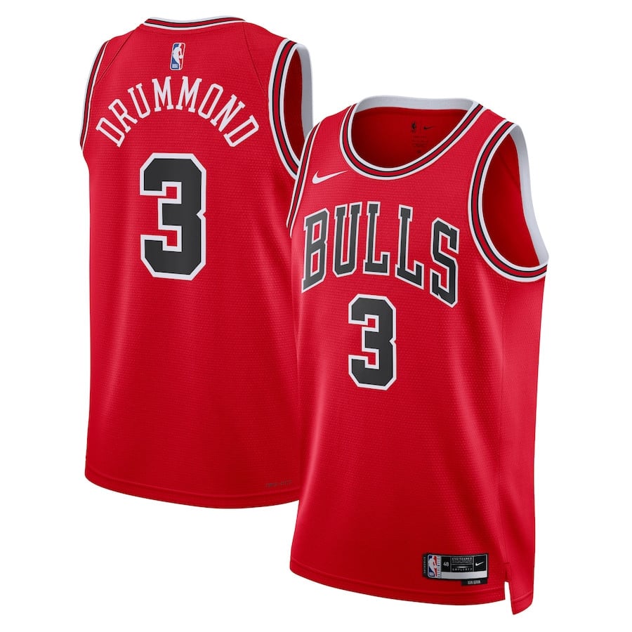 Andre Drummond 3 Chicago Bulls Unisex Swingman Basketball Jersey - Icon Edition - Red - JS197 