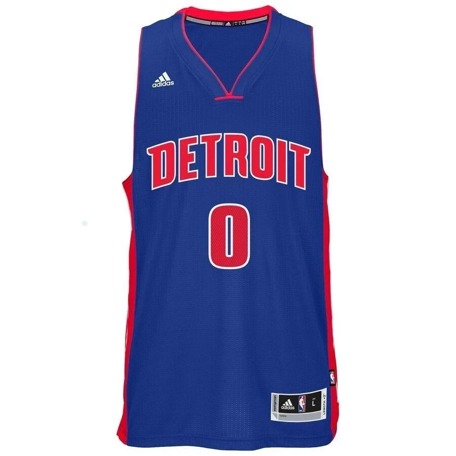 Alternative view of Andre Drummond Detroit Pistons Swingman Climacool Basketball Jersey - Blue - JS573 