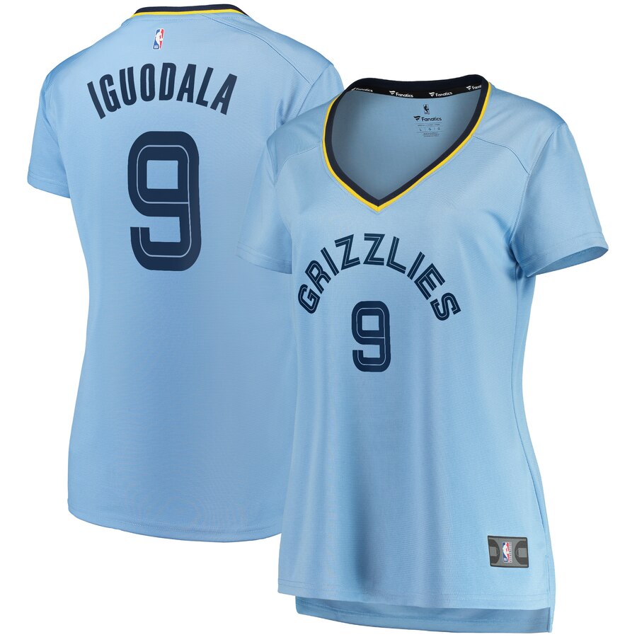 Andre Iguodala Memphis Grizzlies Fanatics Branded Women's Fast Break Player Basketball Jersey - Statement Edition - Light Blue