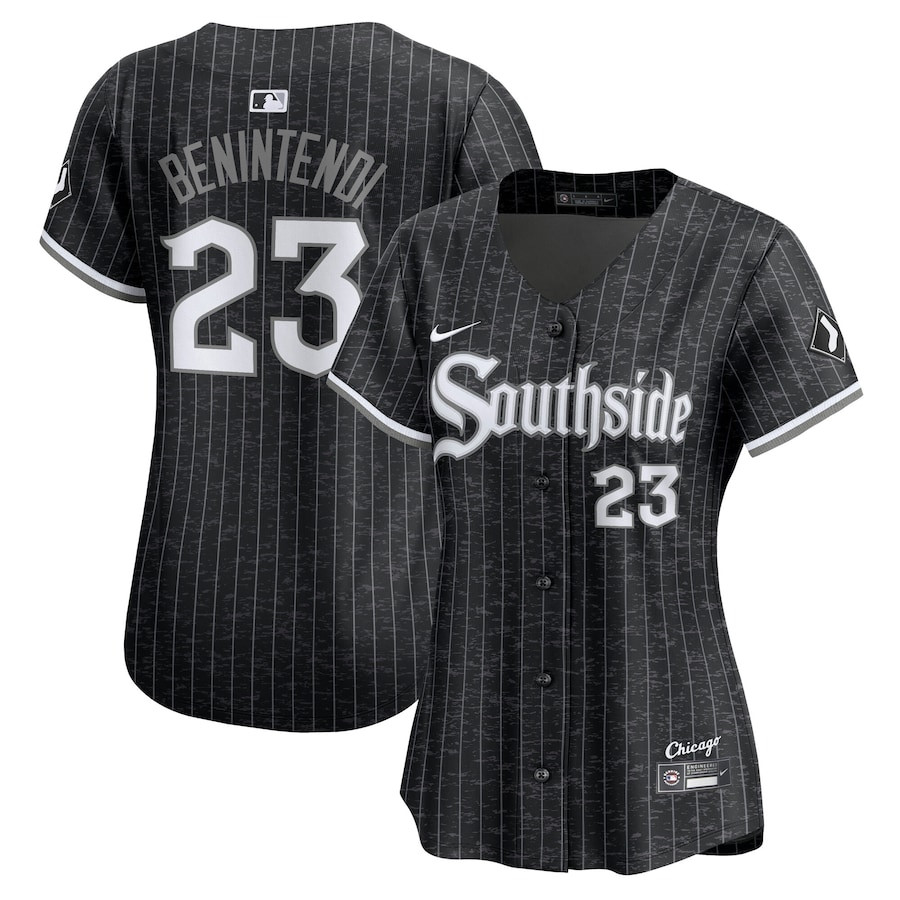 Andrew Benintendi 23 Chicago White Sox Women's 2025 City Connect Limited Jersey - Black