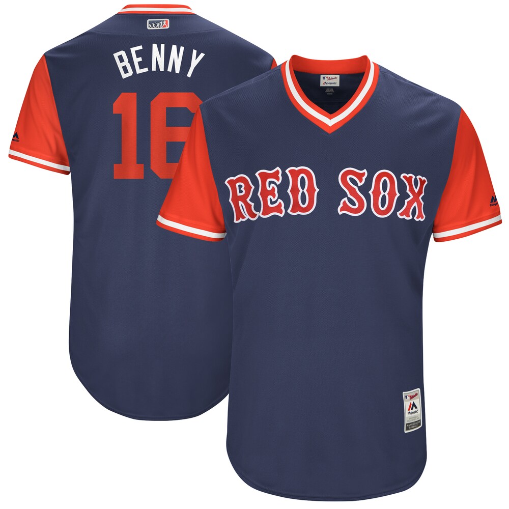 Andrew Benintendi "benny" Boston Red Sox Majestic 2017 Little League World Series Players Weekend Classic Jersey - Navy/red