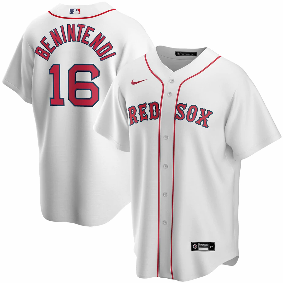 Andrew Benintendi Boston Red Sox Home 2020 Replica Player Baseball Jersey ÃƒÂ¢Ã¢â€šÂ¬Ã¢â‚¬Å“ White