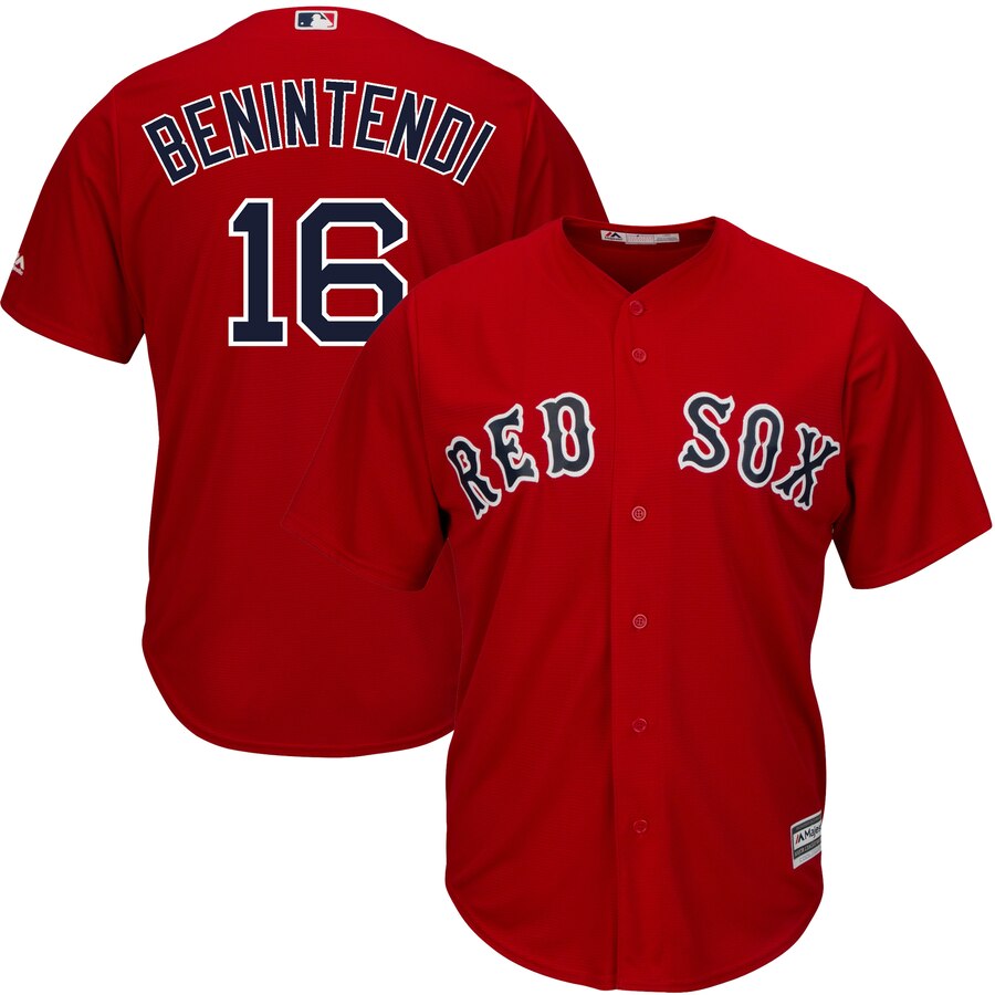 Andrew Benintendi Boston Red Sox Majestic Alternate Official Cool Base Replica Player Baseball Jersey - Scarlet
