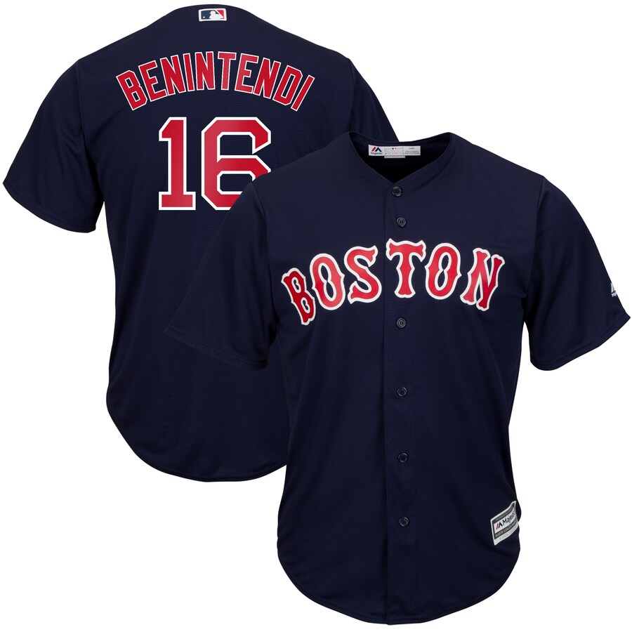 Andrew Benintendi Boston Red Sox Majestic Big And Tall Alternate Cool Base Replica Player Baseball Jersey - Navy