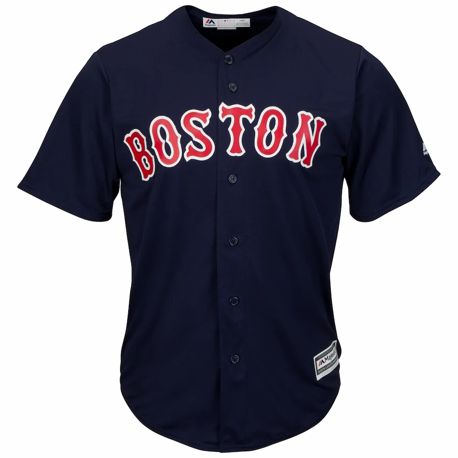 Alternative view of Andrew Benintendi Boston Red Sox Majestic Big And Tall Alternate Cool Base Replica Player Baseball Jersey - Navy