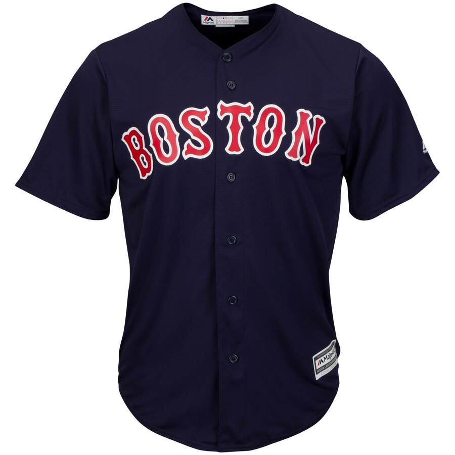 Alternative view of Andrew Benintendi Boston Red Sox Majestic Cool Base Player Replica Jersey - Navy