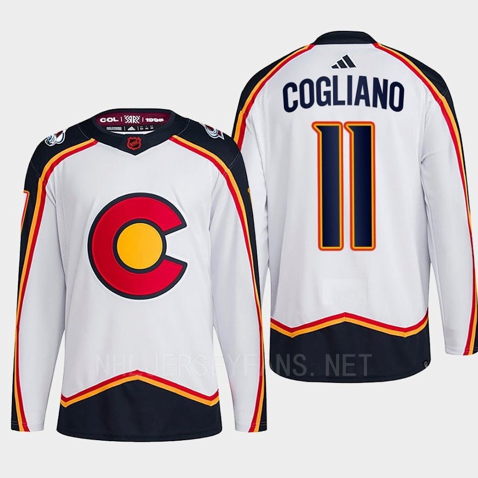 Andrew Cogliano 11 Reverse Retro 2.0 2022 Colorado Avalanche White Hockey Jersey Primegreen - JS990 