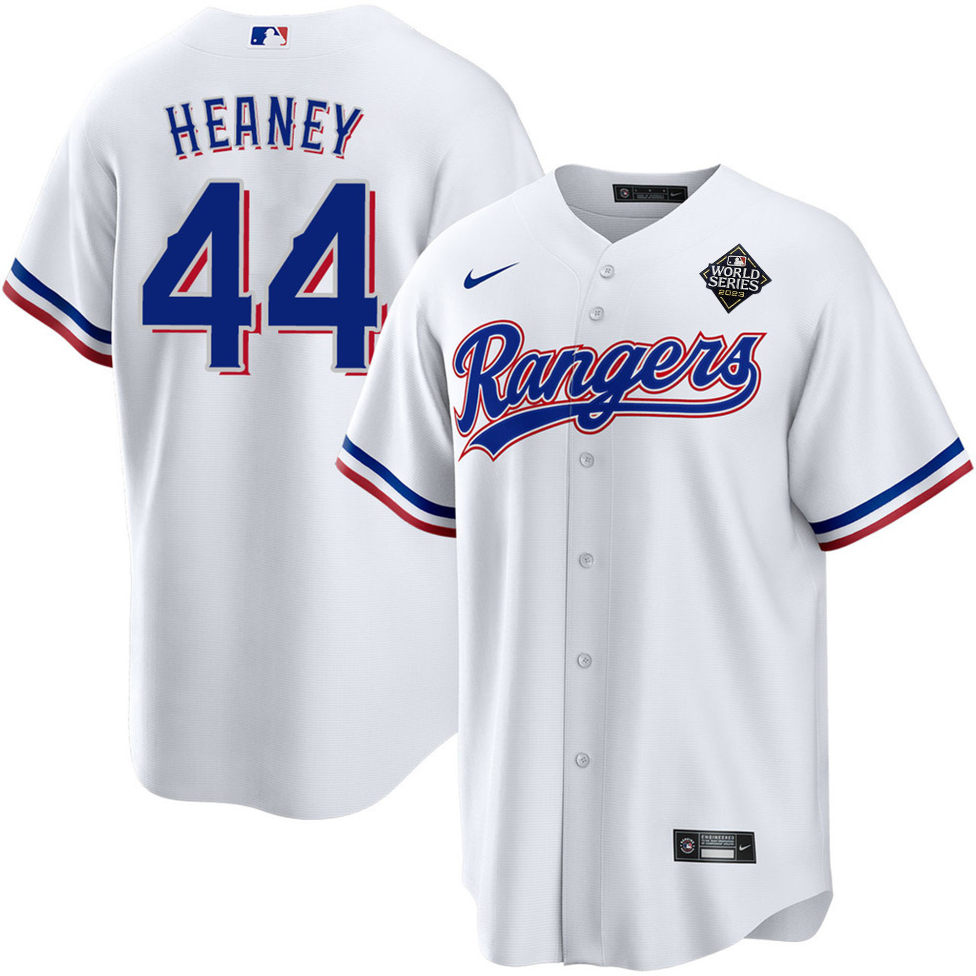 Andrew Heaney 44 Texas Rangers 2023 World Series Stitched Baseball Jersey - White - JS398 