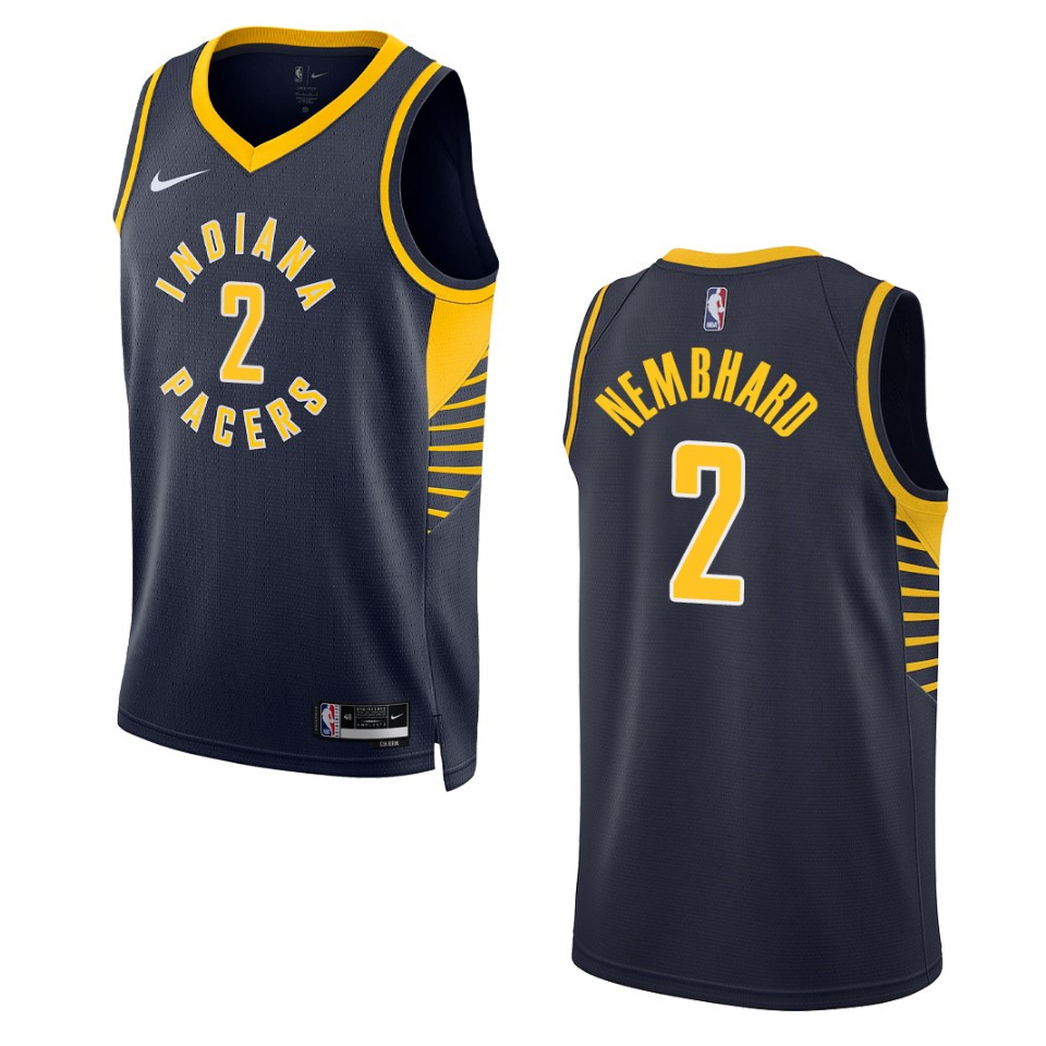 Andrew Nembhard Navy Icon Edition 2022-23 Indiana Pacers Swingman Basketball Jersey