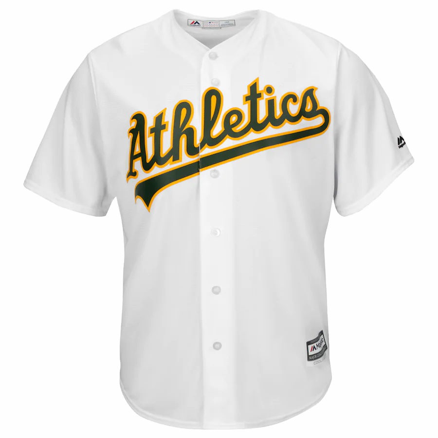 Andrew Triggs Oakland Athletics Majestic Home Cool Base Baseball Jersey – White
