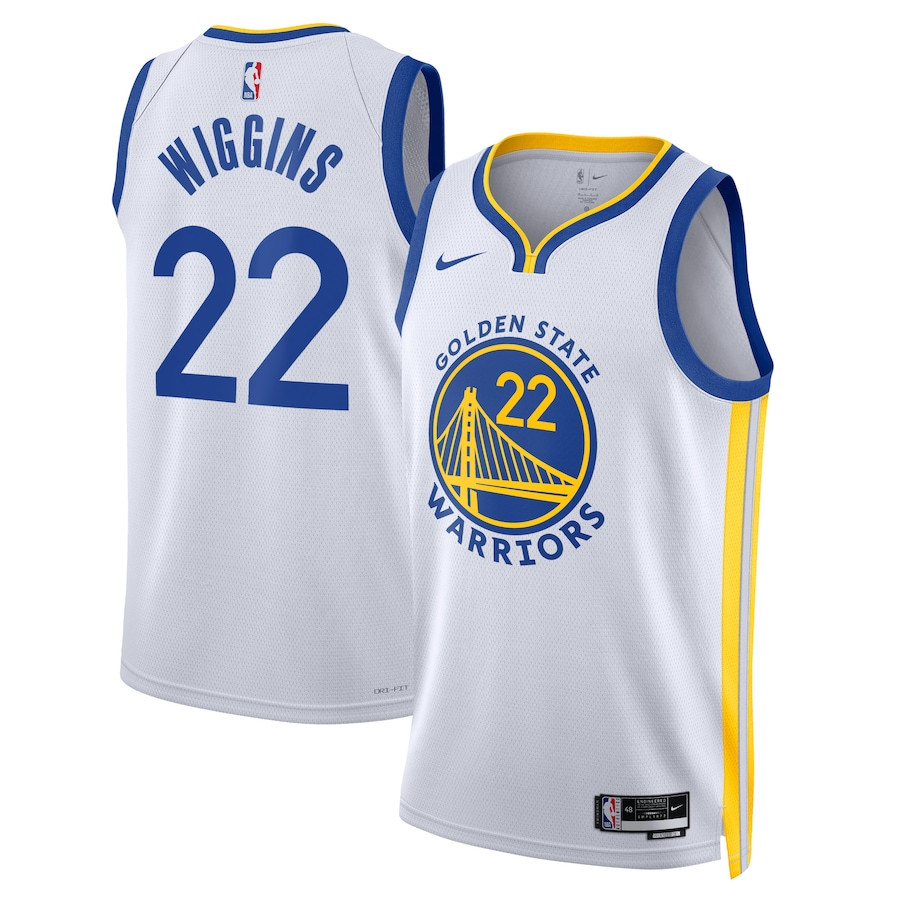 Andrew Wiggins 22 Golden State Warriors Unisex Swingman Basketball Jersey - Association Edition - White - JS236 