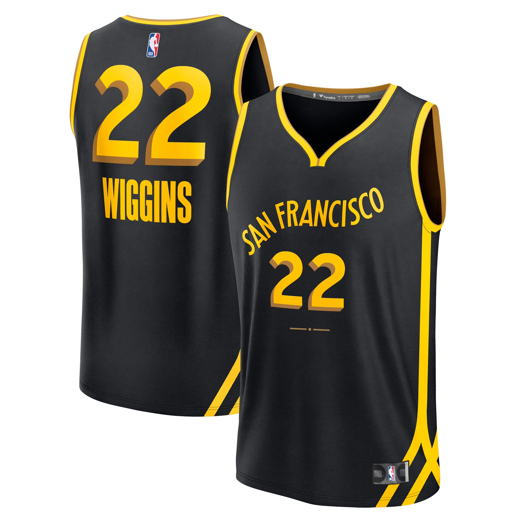 Andrew Wiggins Golden State Warriors Fanatics Fast Break Basketball Jersey - Black - City Edition